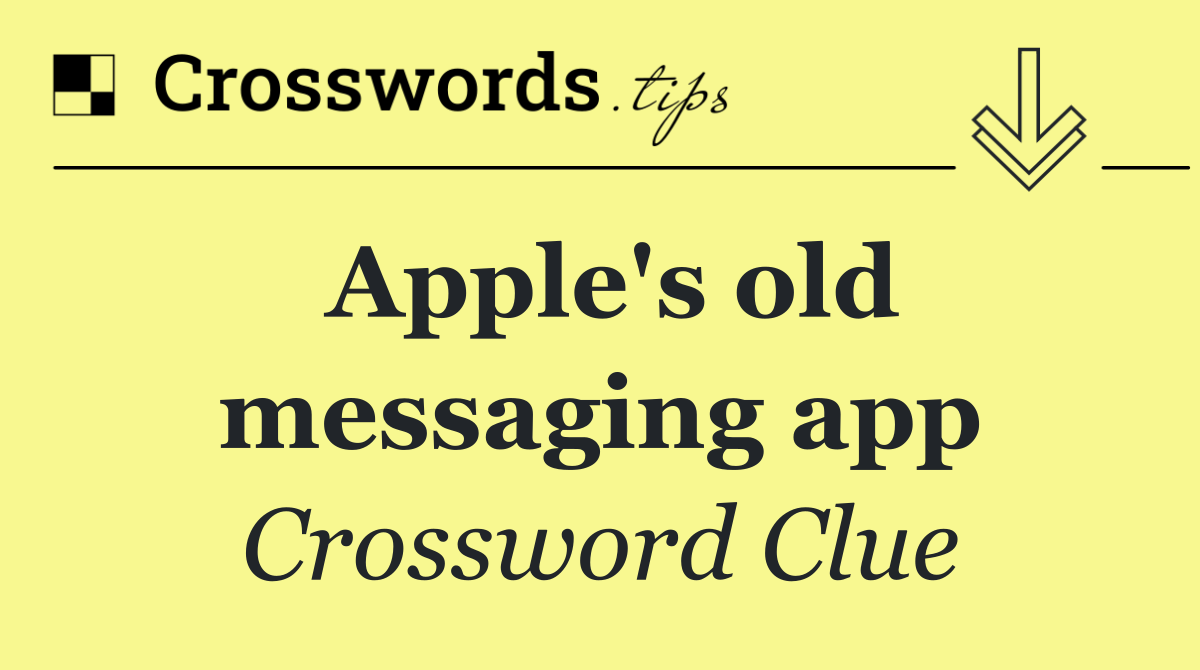 Apple's old messaging app