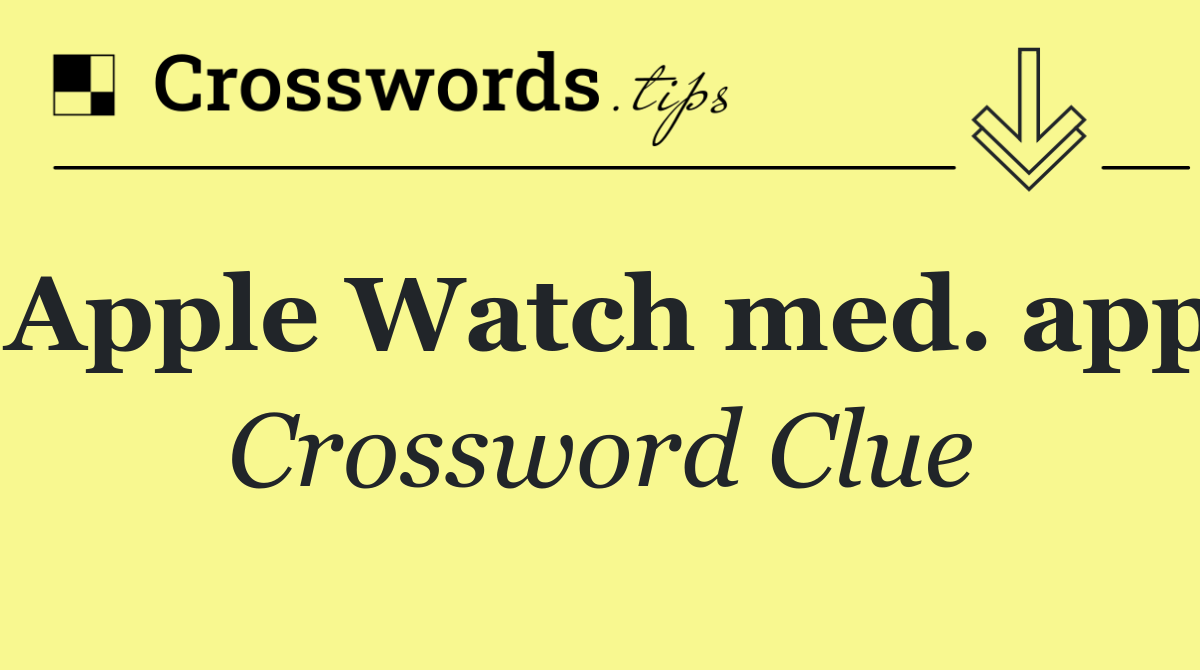 Apple Watch med. app