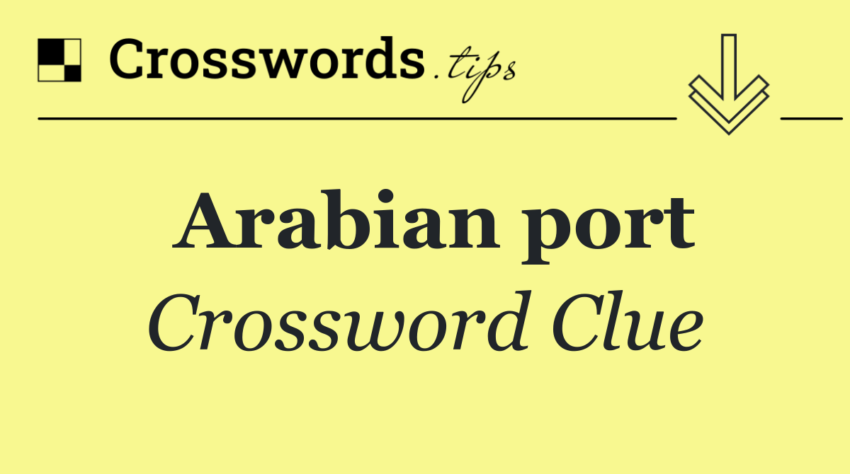 Arabian port