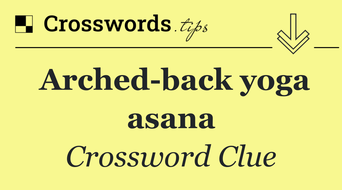 Arched back yoga asana