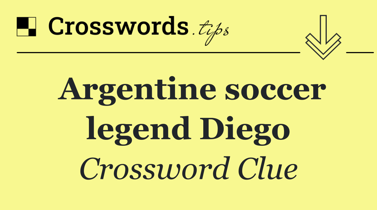 Argentine soccer legend Diego