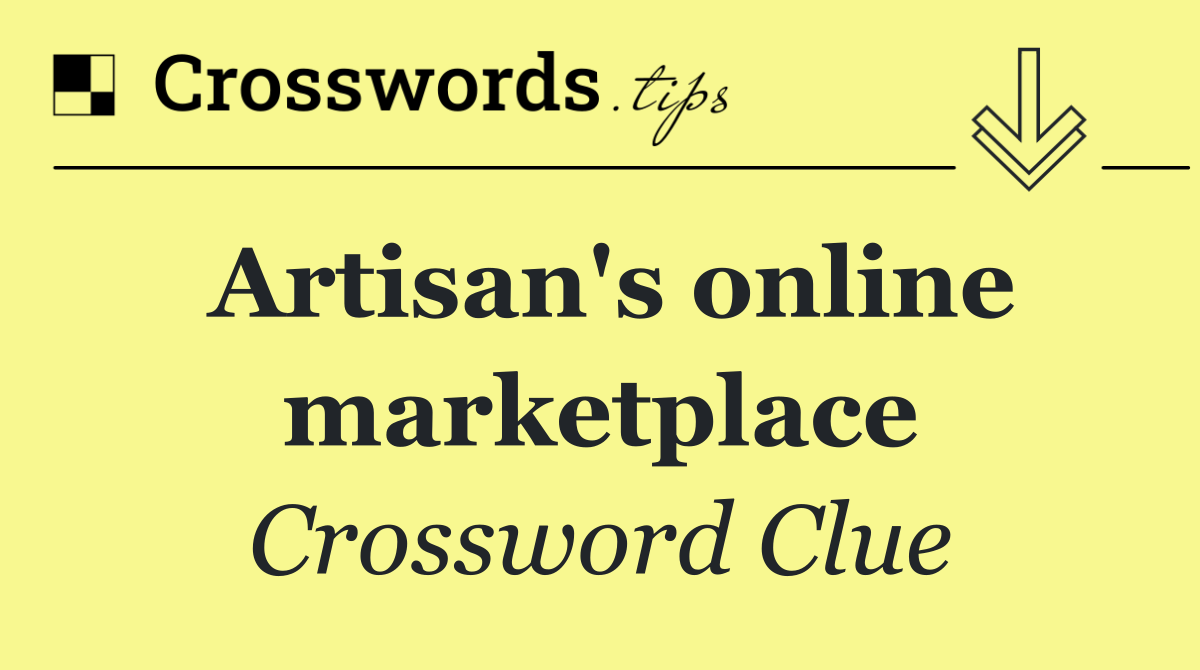 Artisan's online marketplace