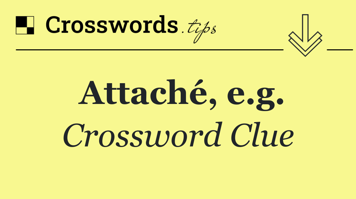 Attaché, e.g.