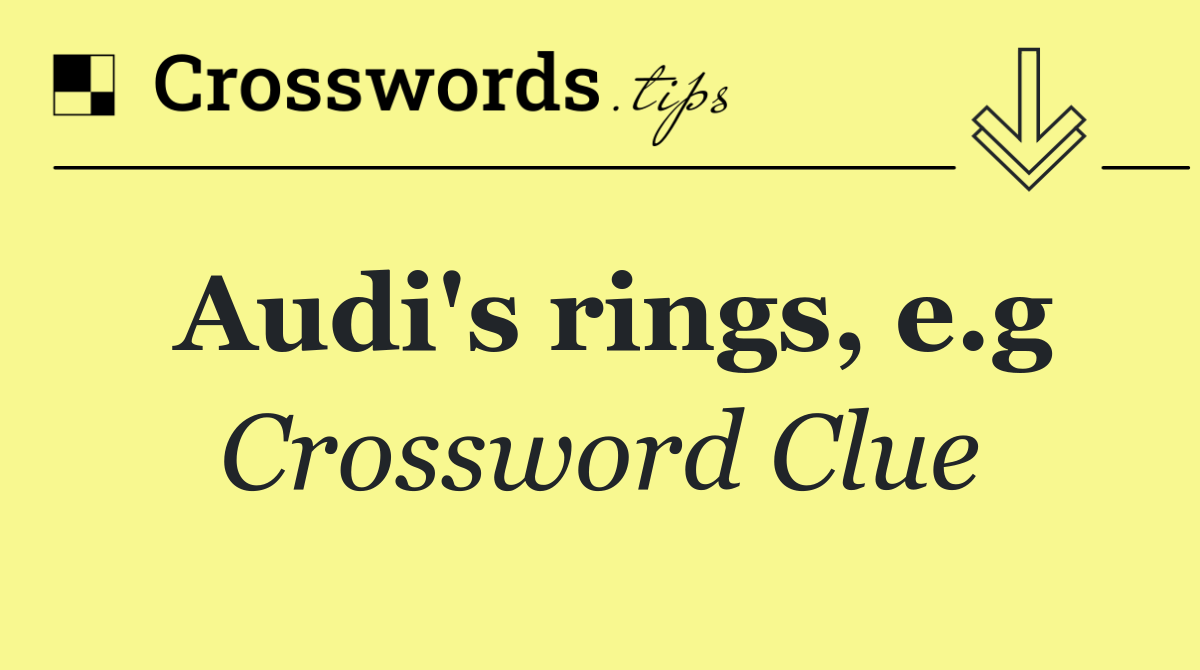 Audi's rings, e.g