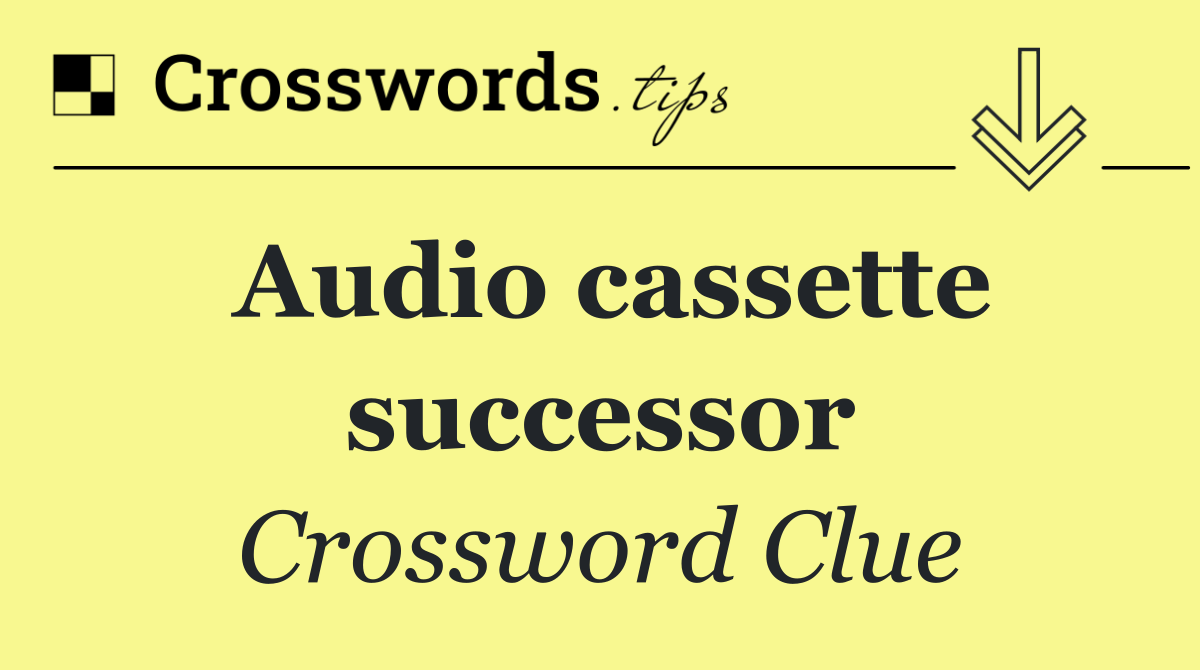 Audio cassette successor