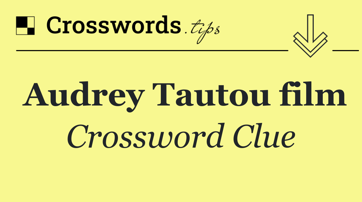 Audrey Tautou film