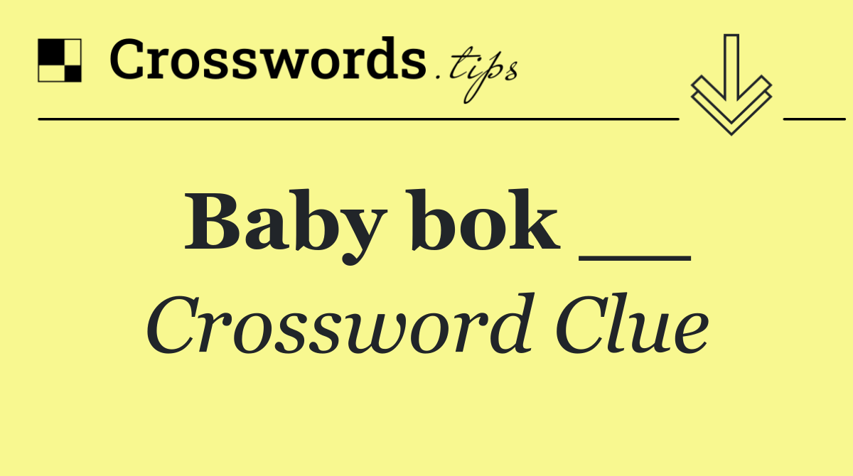 Baby bok __