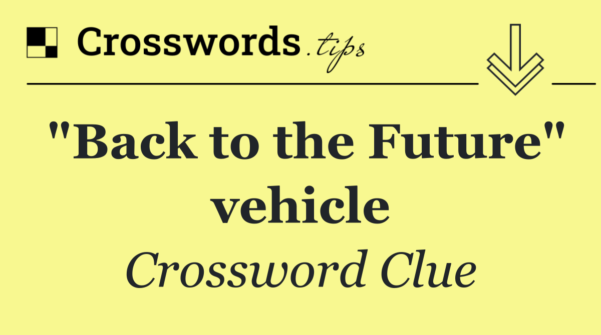 "Back to the Future" vehicle