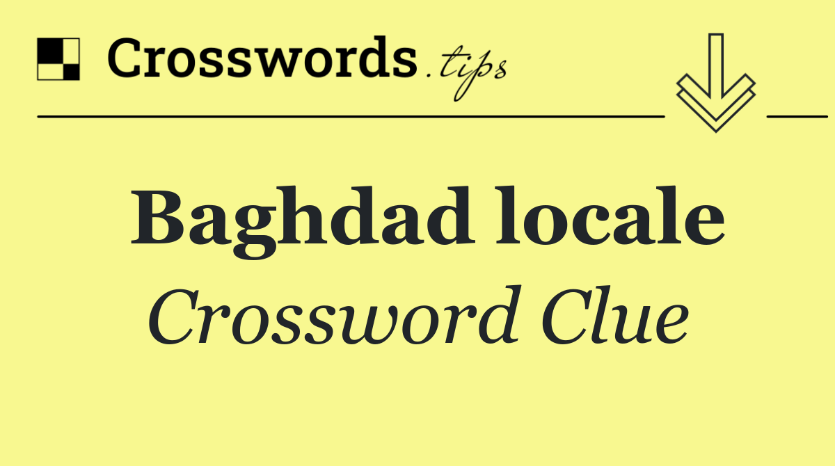 Baghdad locale