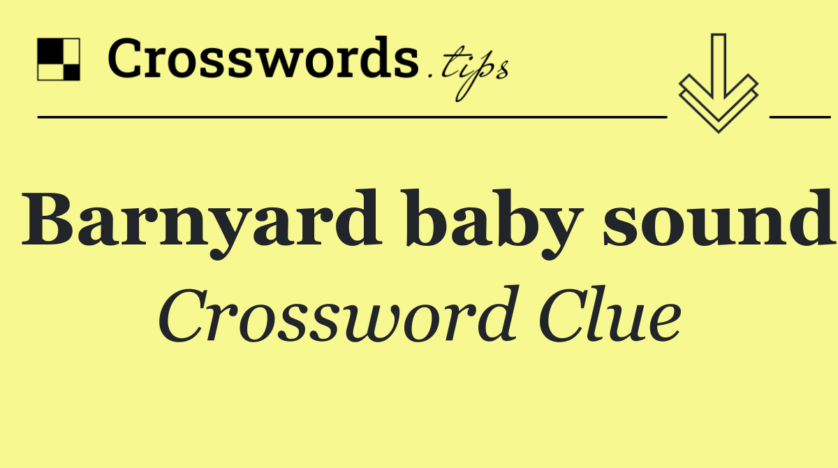 Barnyard baby sound