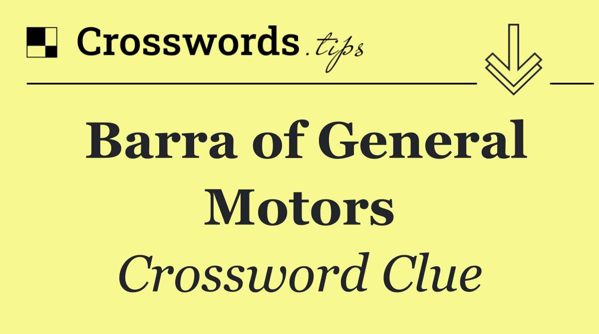 Barra of General Motors