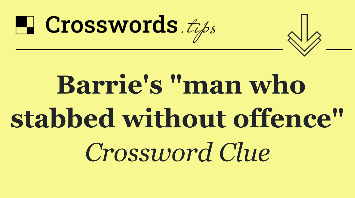 Barrie's "man who stabbed without offence"