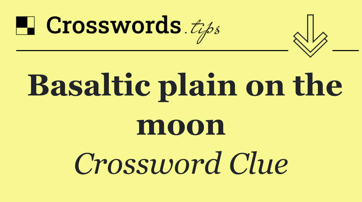 Basaltic plain on the moon