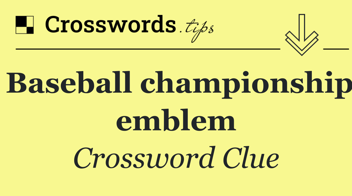 Baseball championship emblem