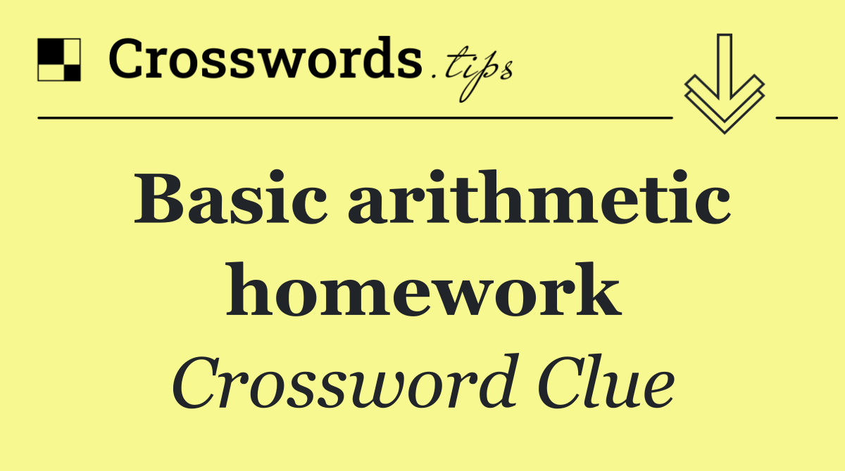 Basic arithmetic homework