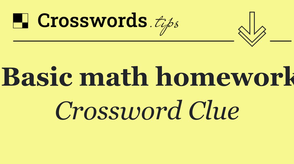 Basic math homework