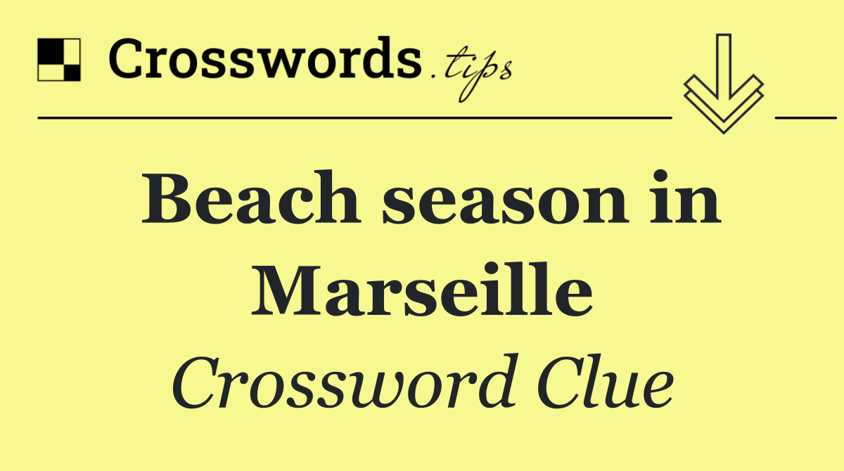 Beach season in Marseille