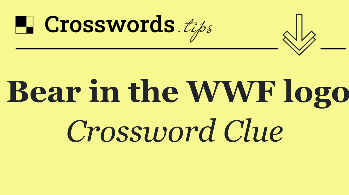 Bear in the WWF logo