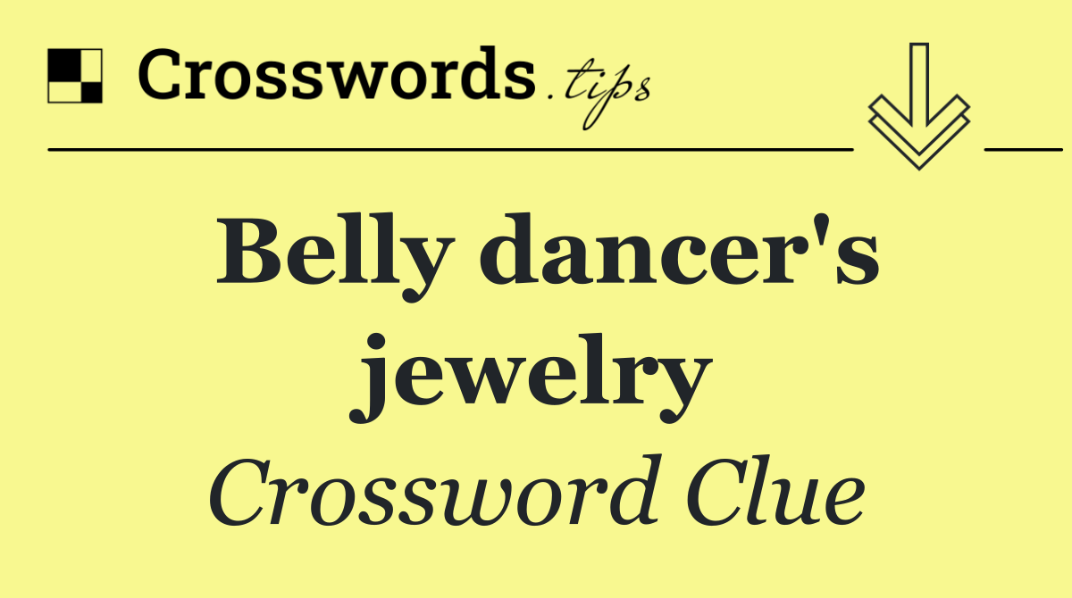 Belly dancer's jewelry