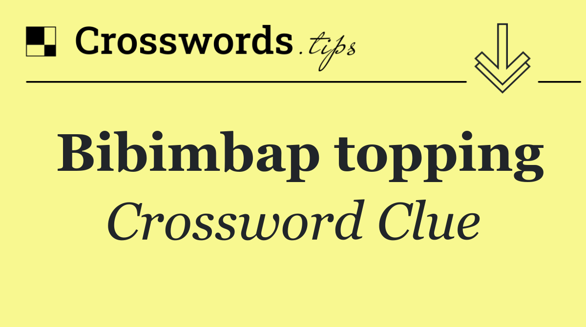 Bibimbap topping