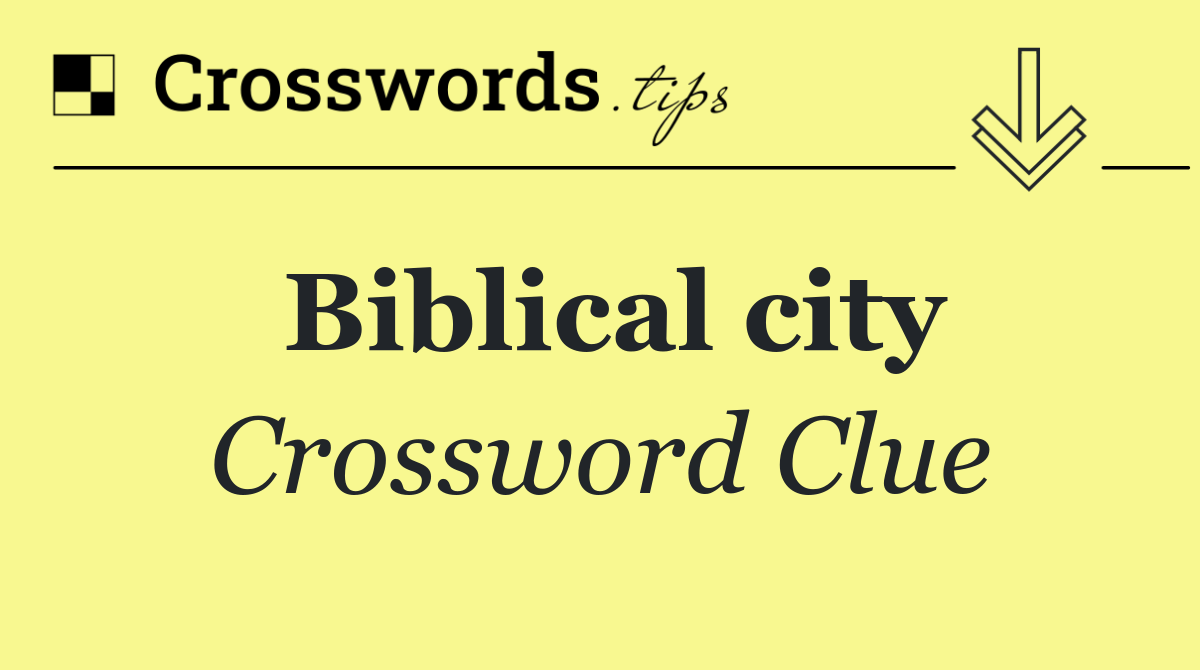 Biblical city