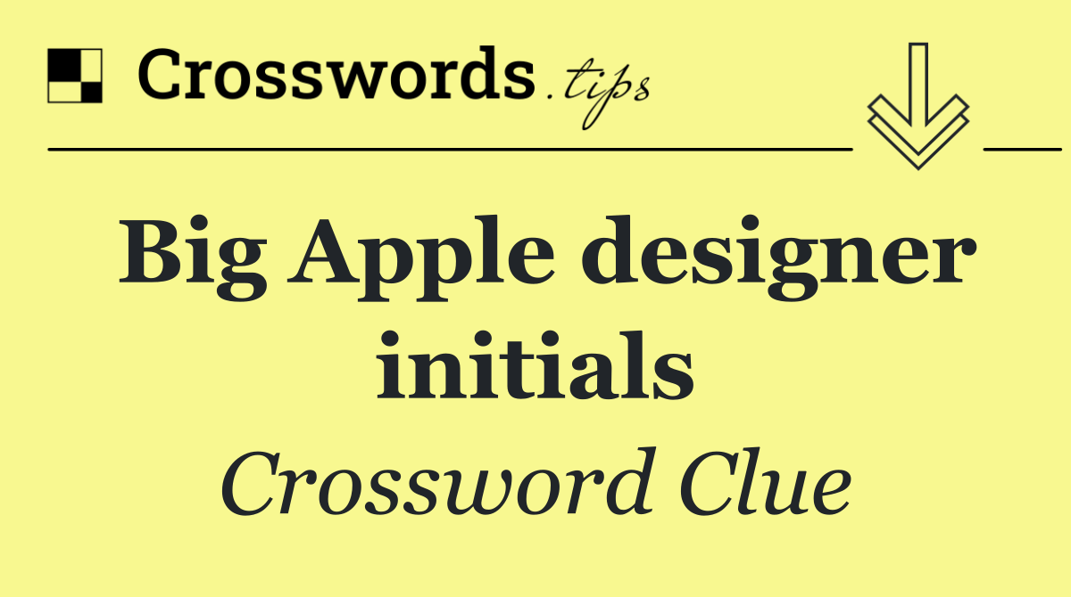 Big Apple designer initials