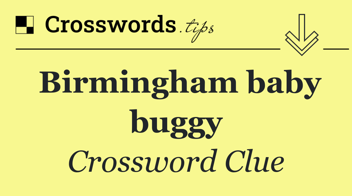 Birmingham baby buggy