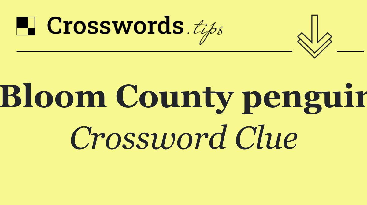 Bloom County penguin