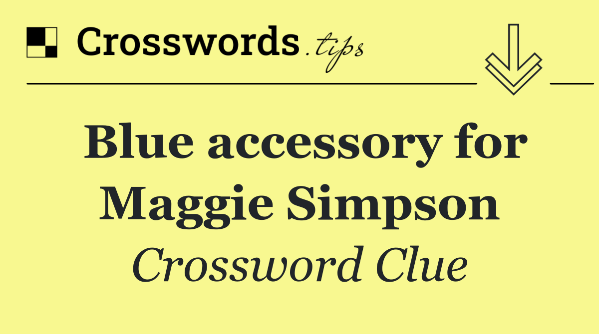 Blue accessory for Maggie Simpson