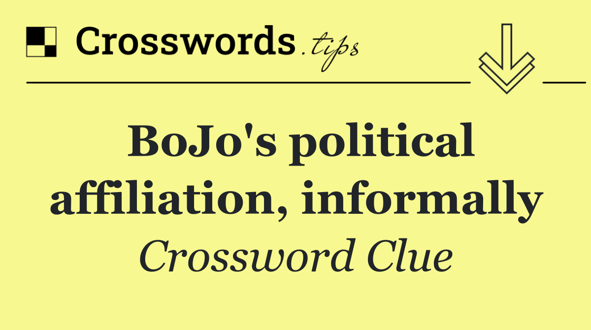 BoJo's political affiliation, informally