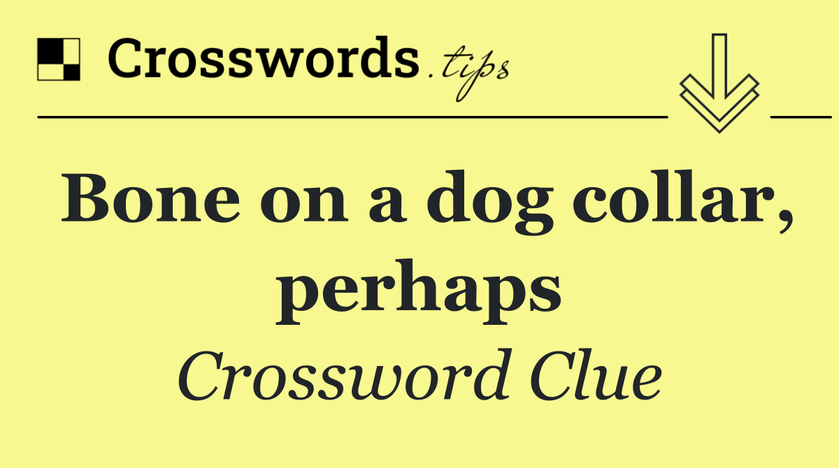 Bone on a dog collar, perhaps