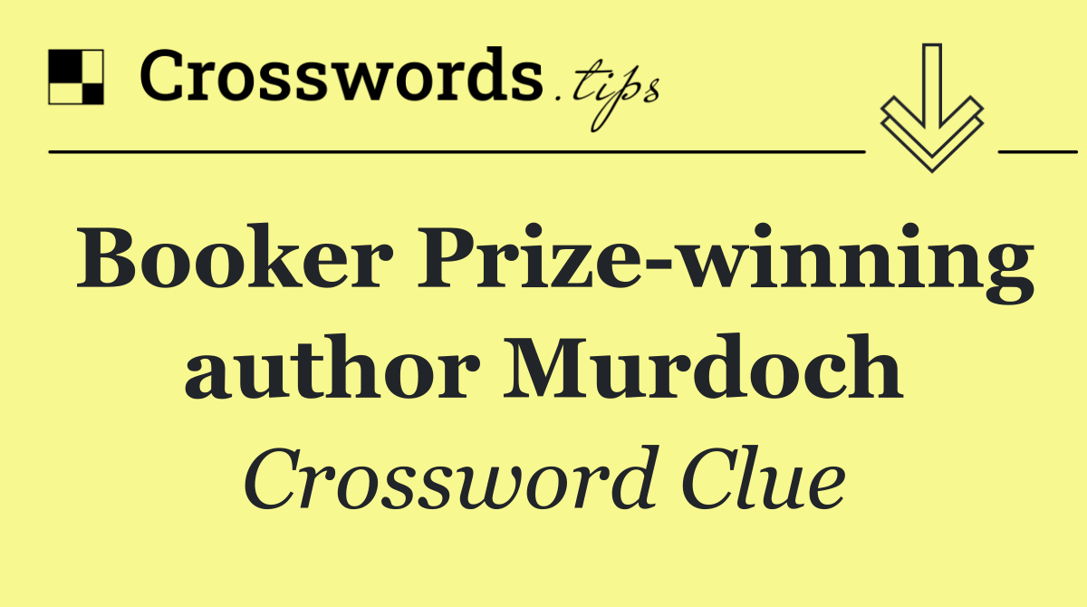 Booker Prize winning author Murdoch