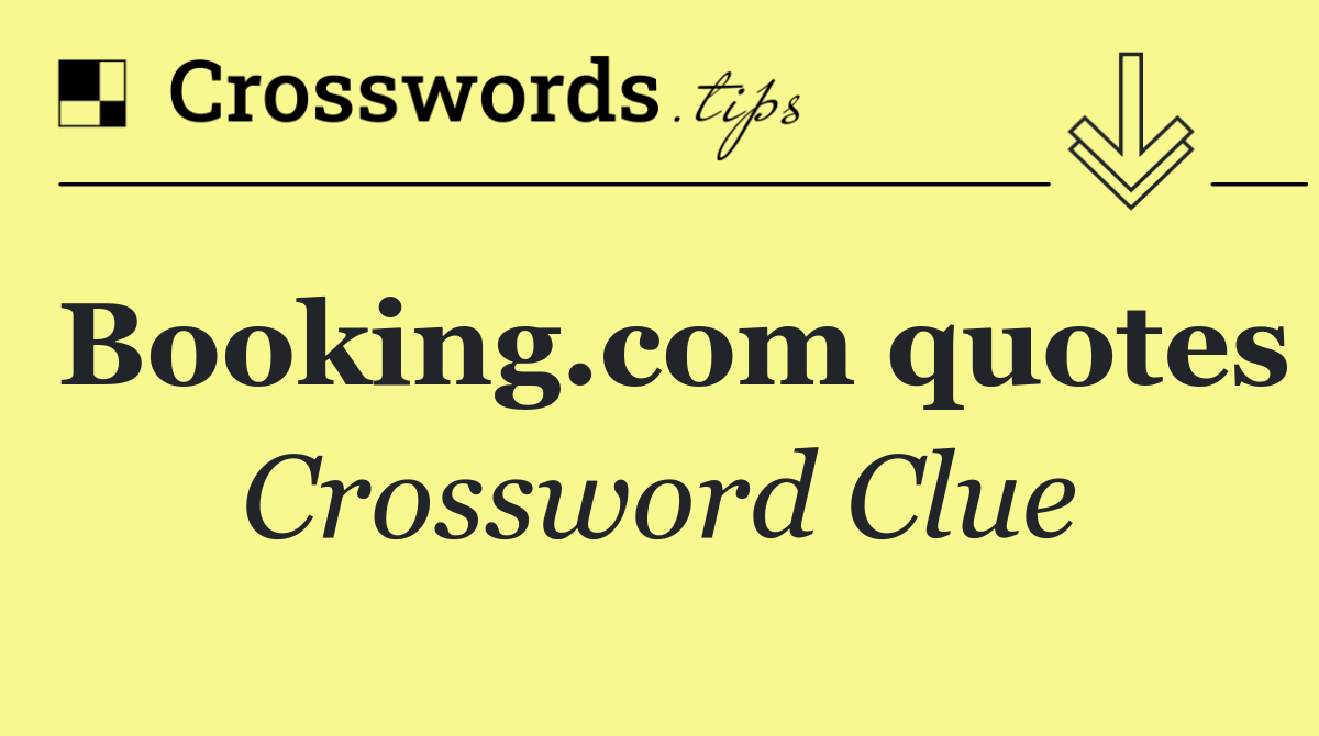 Booking.com quotes