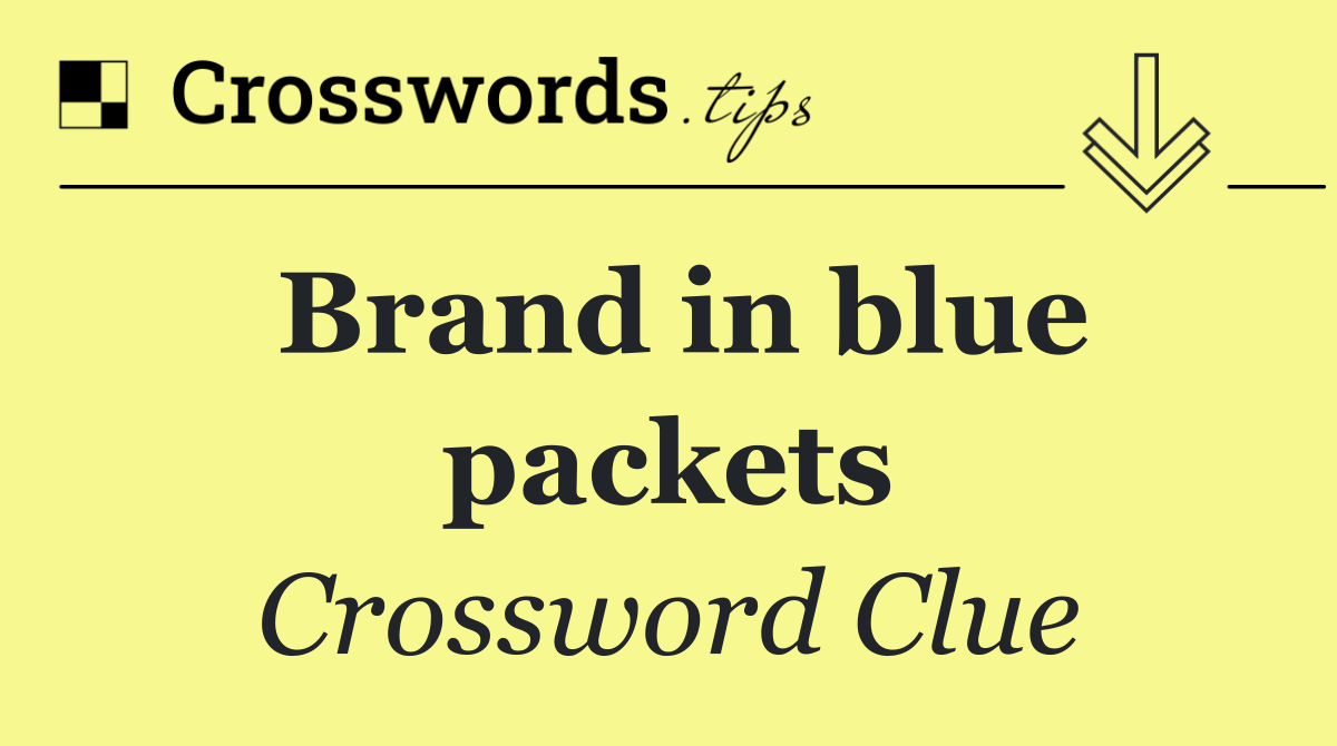 Brand in blue packets