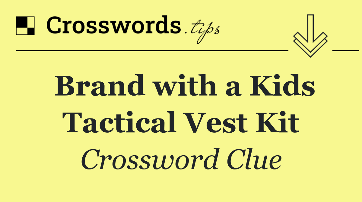 Brand with a Kids Tactical Vest Kit