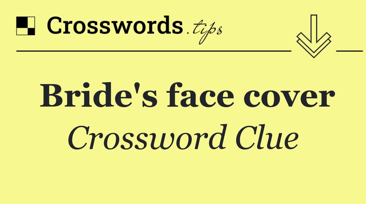 Bride's face cover