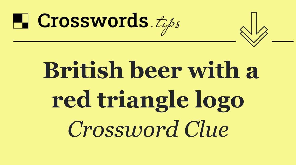 British beer with a red triangle logo