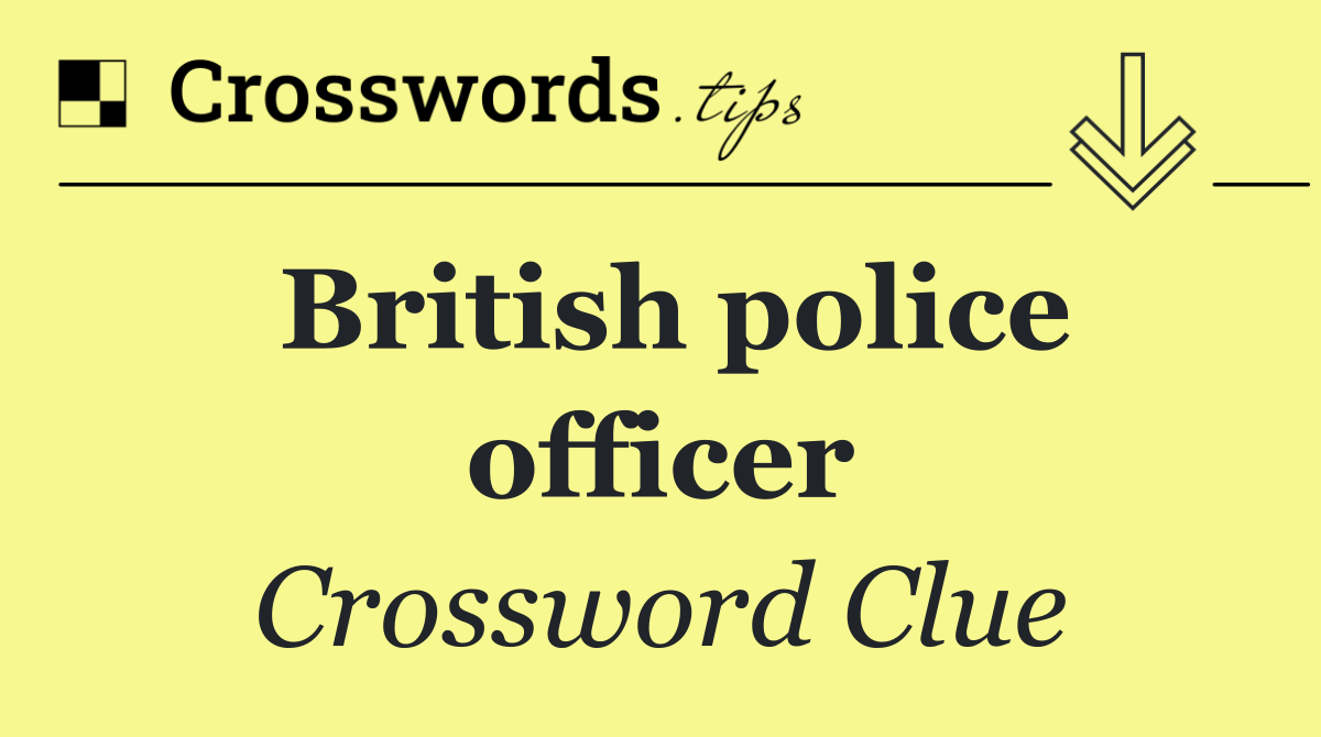 British police officer