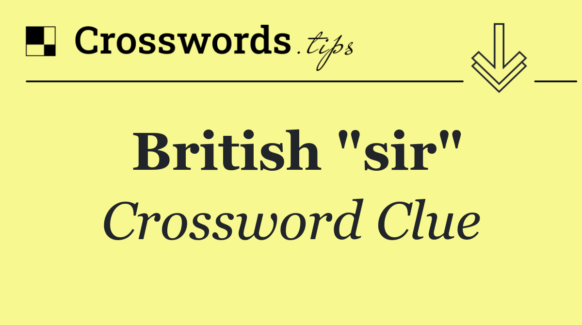 British "sir"