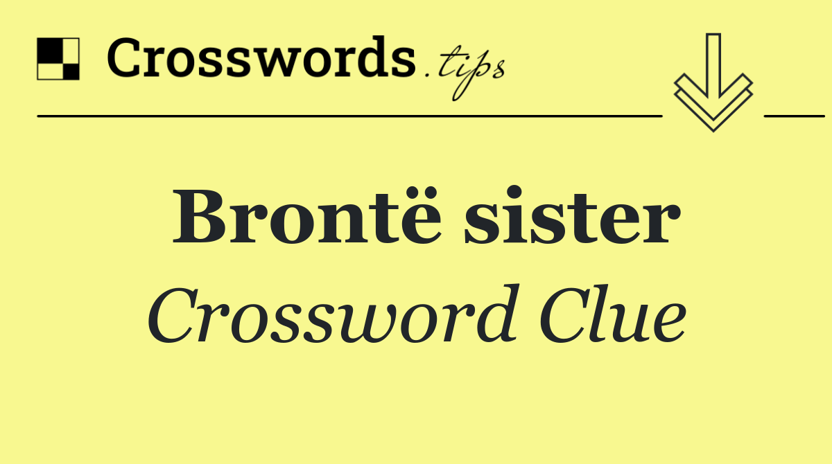 Brontë sister