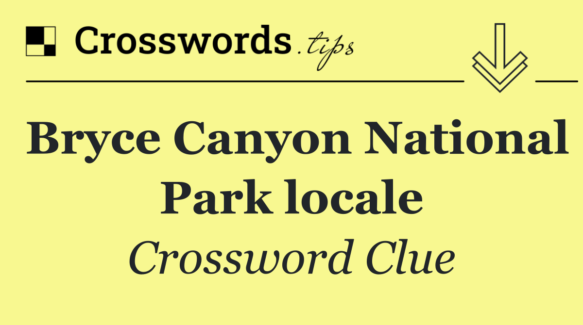 Bryce Canyon National Park locale