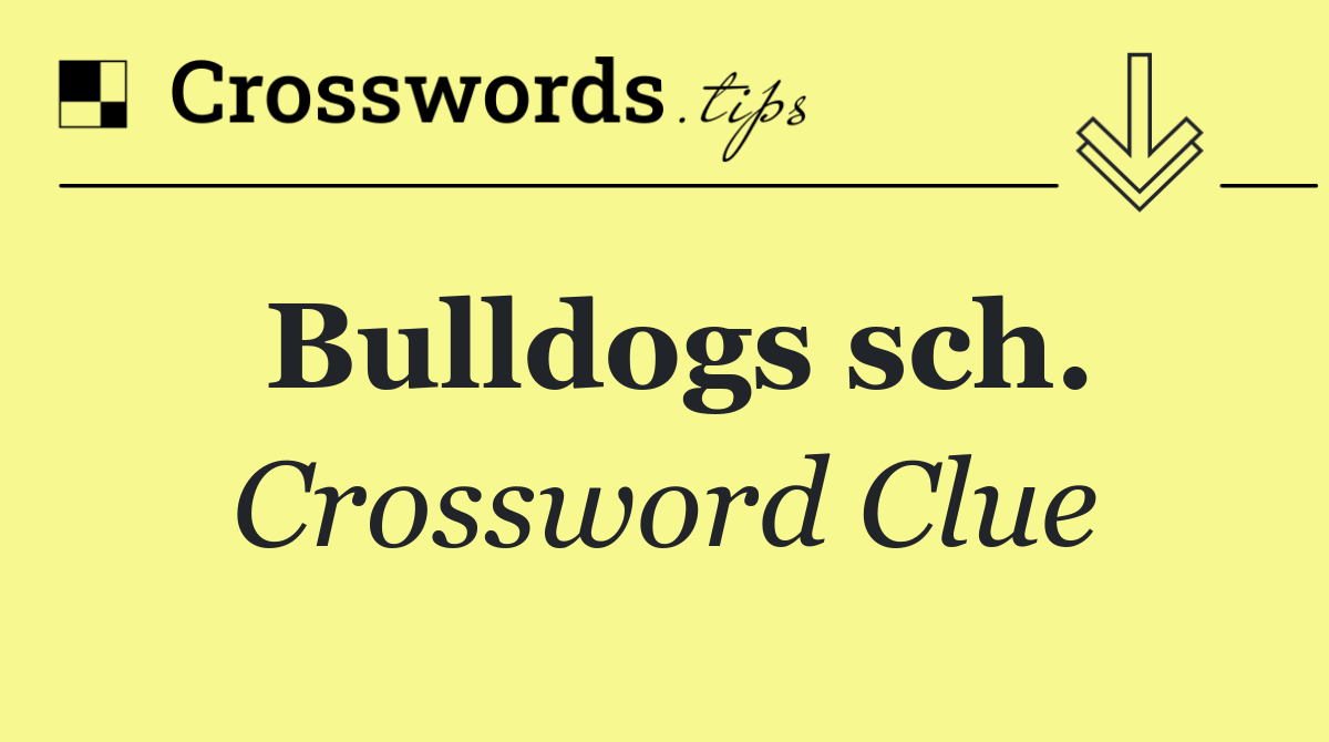 Bulldogs sch.