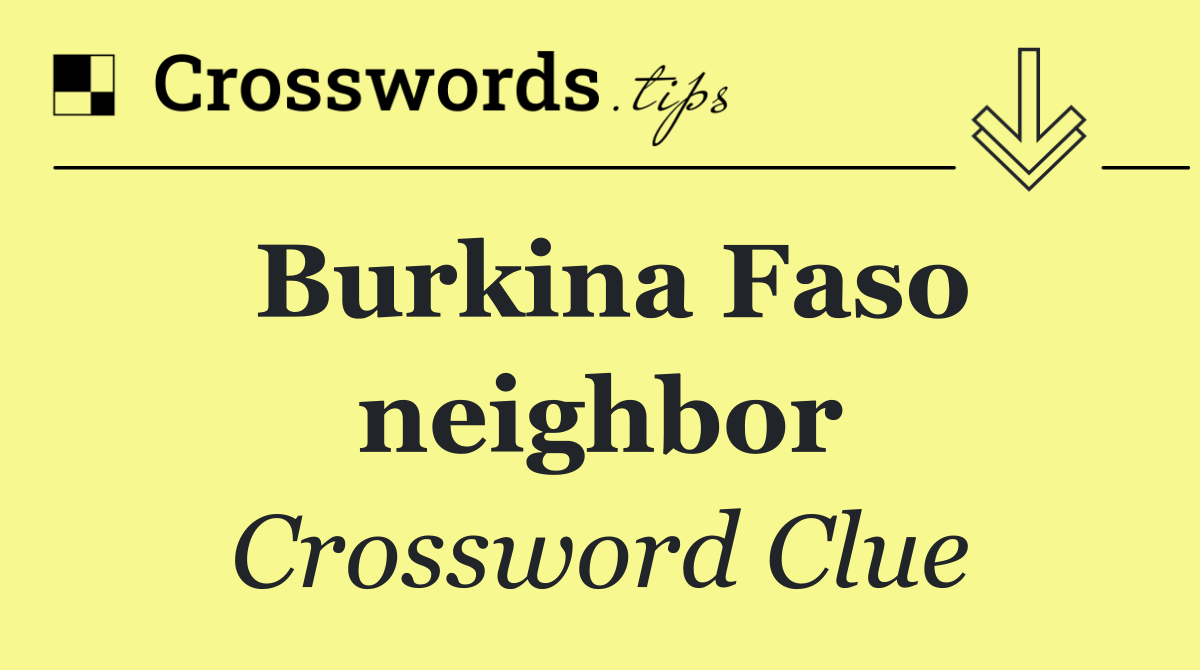 Burkina Faso neighbor