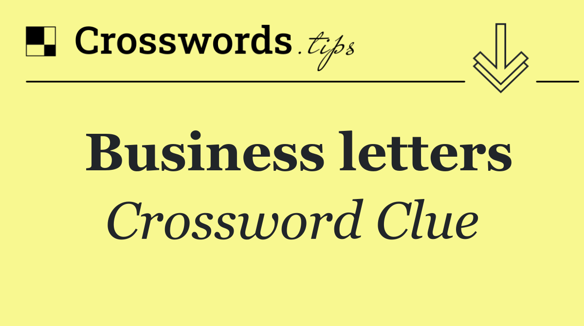 Business letters