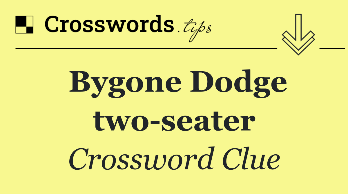 Bygone Dodge two seater