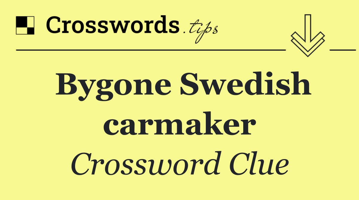 Bygone Swedish carmaker