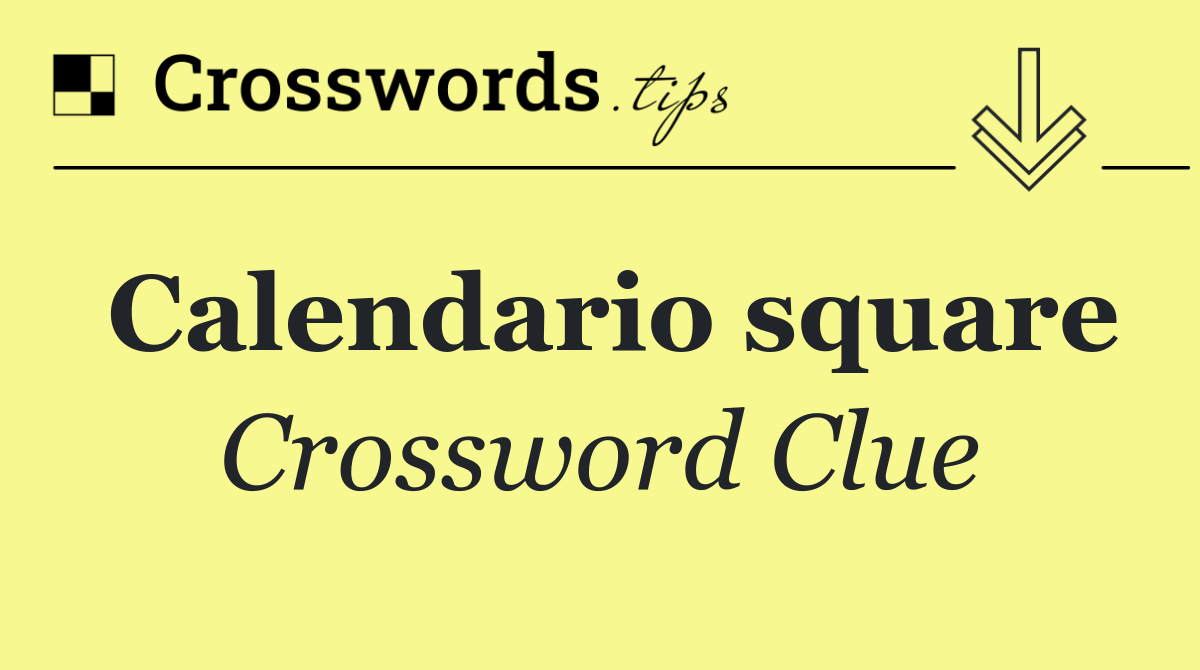 Calendario square
