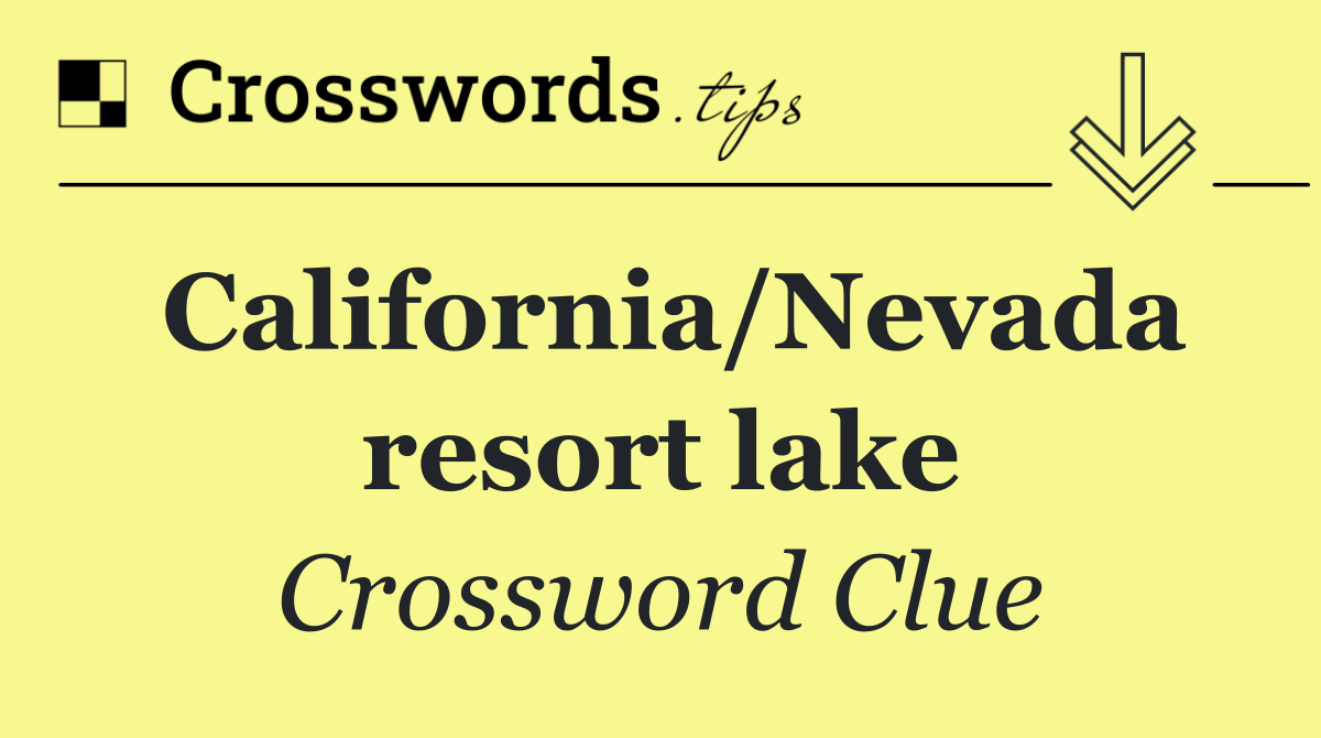California/Nevada resort lake