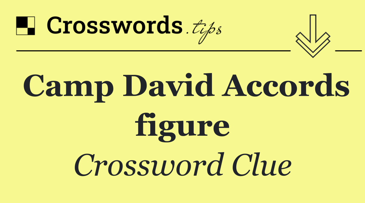 Camp David Accords figure