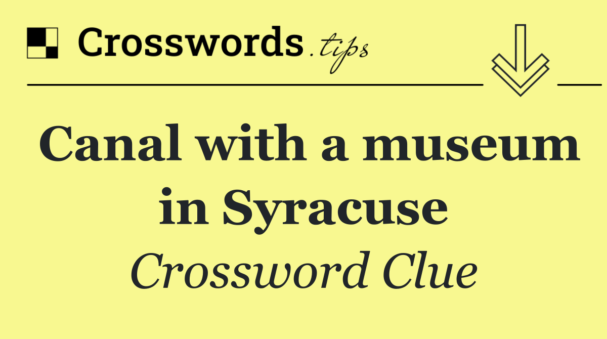 Canal with a museum in Syracuse